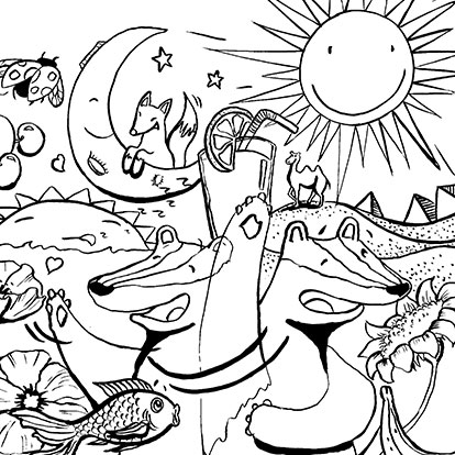 illustration dessin jeunesse coloriage