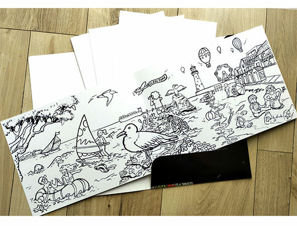 Pochette de coloriages : Mes paysages à colorier