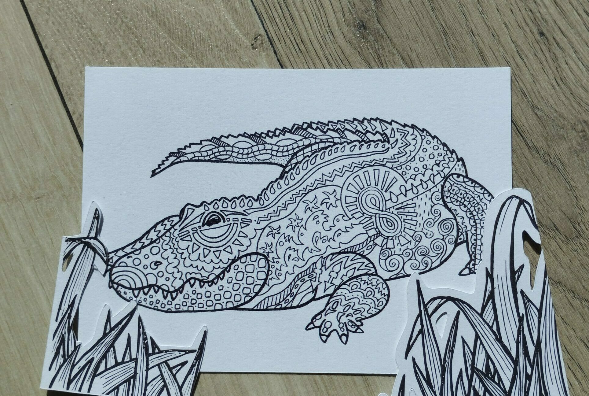 carte mandala animaux à colorier