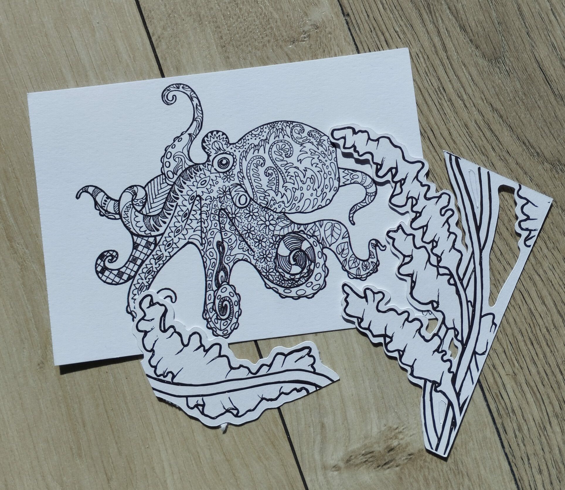 carte mandala animaux à colorier