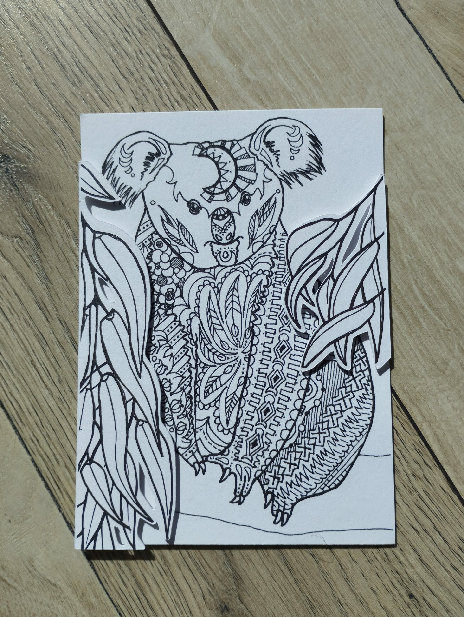 carte mandala animaux à colorier