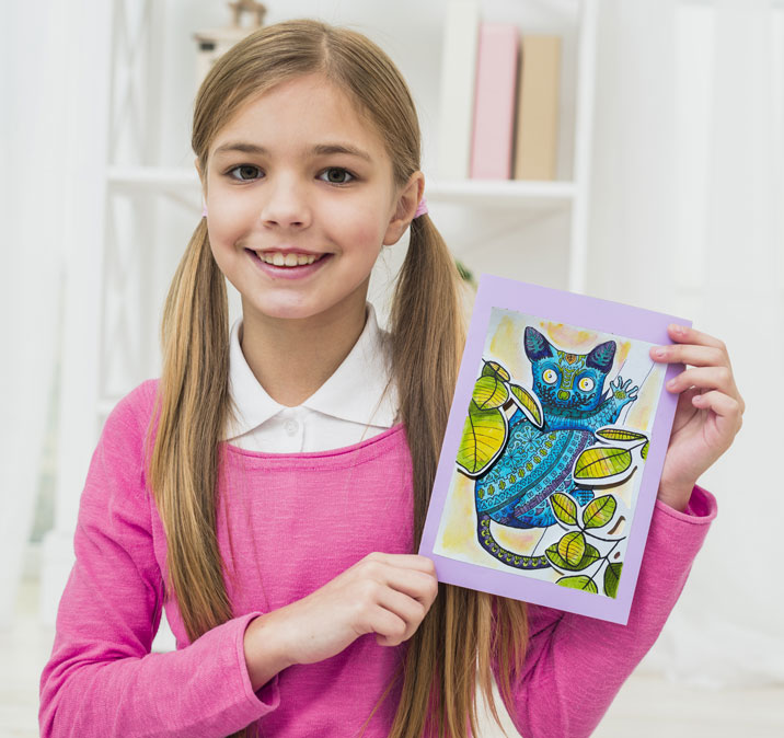 carte mandala animaux à colorier