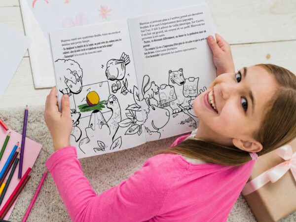 Livre pour enfant à colorier : Blaireau artiste peintre