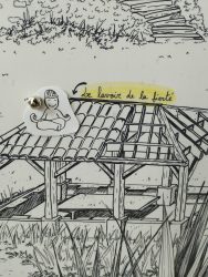 exemple de positionnement d'un bénévole. ici il vient exprimer avec son personnage de la fierté d'avoir participé à ce chantier solidaire, et so état d'esprit plutôt zen, et serein durant le projet