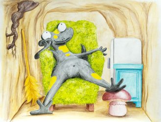 Illustration - Fiona s'ennuie - livre en cours de réalisation