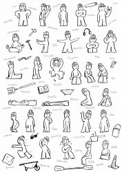 personnages représentant des émotions, état d'esprit...pour faciliter le positionnement des bénévoles au sein du projet solidaire